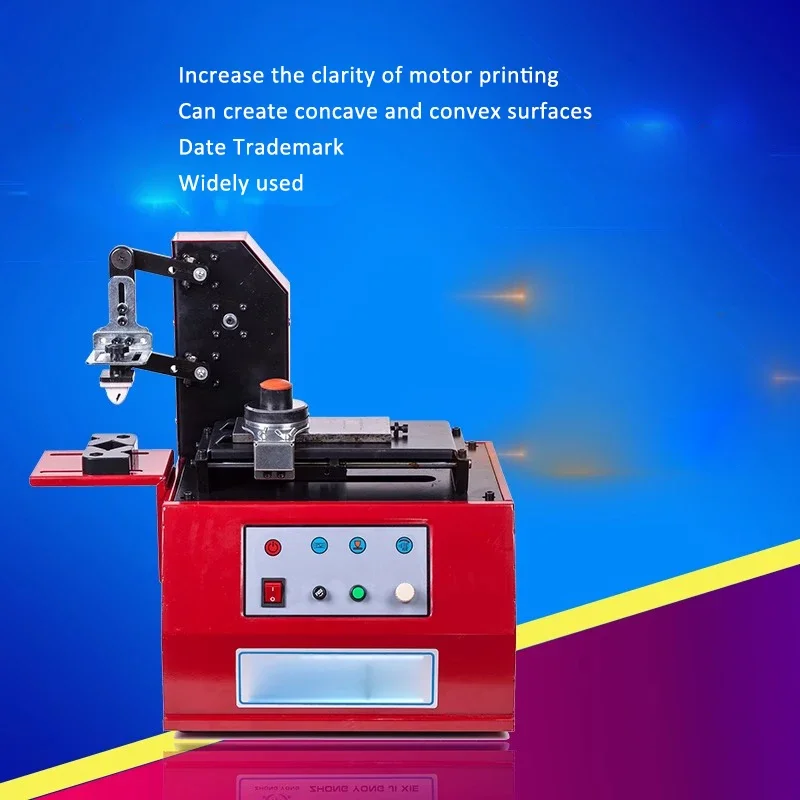 Semi-automatic Desktop Electric Pad Printer Ink Printer for Product Date Small Logo Print Cliche Plate Rubber Pad 100W 220V