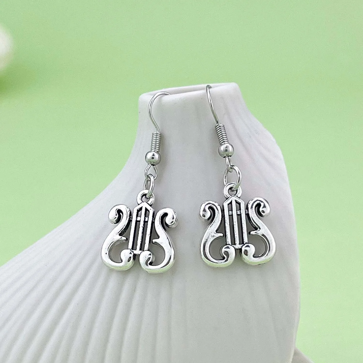 1Pair Rock Music Earrings, Alloy Microphone, Guitar, Organ, Tape Design Drop Earrings, Jewelry Gifts for Women Girls