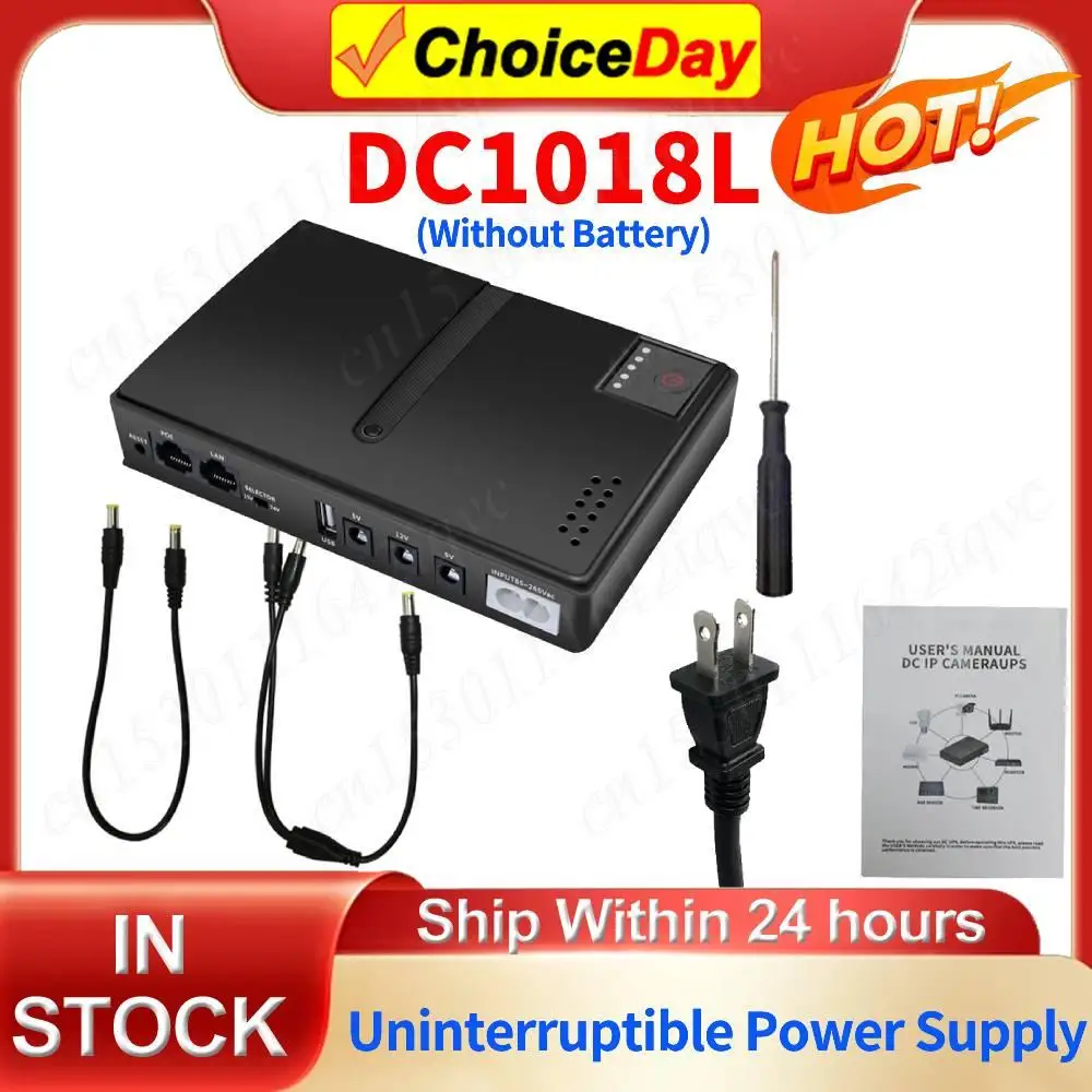 DC1018L UPS Uninterruptible Power Supply Router DC Backup Power Supply UPS Power Router Optical Cat 5V/9V/12V (Without Battery)