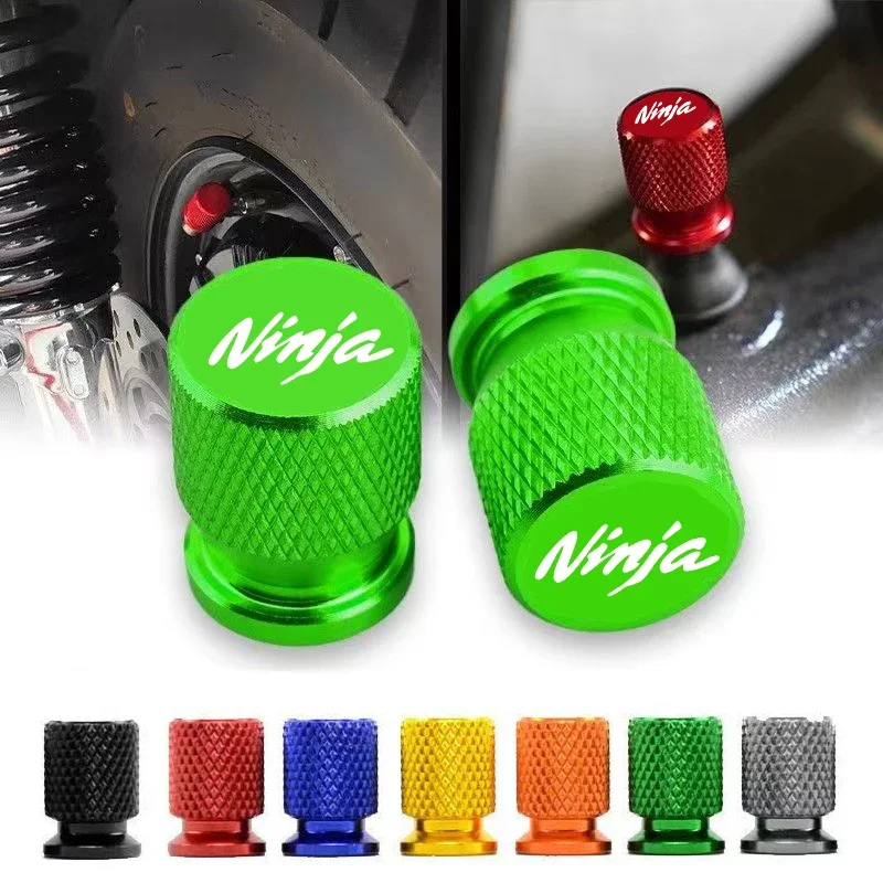 Tampa da haste da válvula de pneu de motocicleta, porta de ar, plugue cnc, acessórios de alumínio para kawasaki ninja 250 300 400 650 1000sx h2