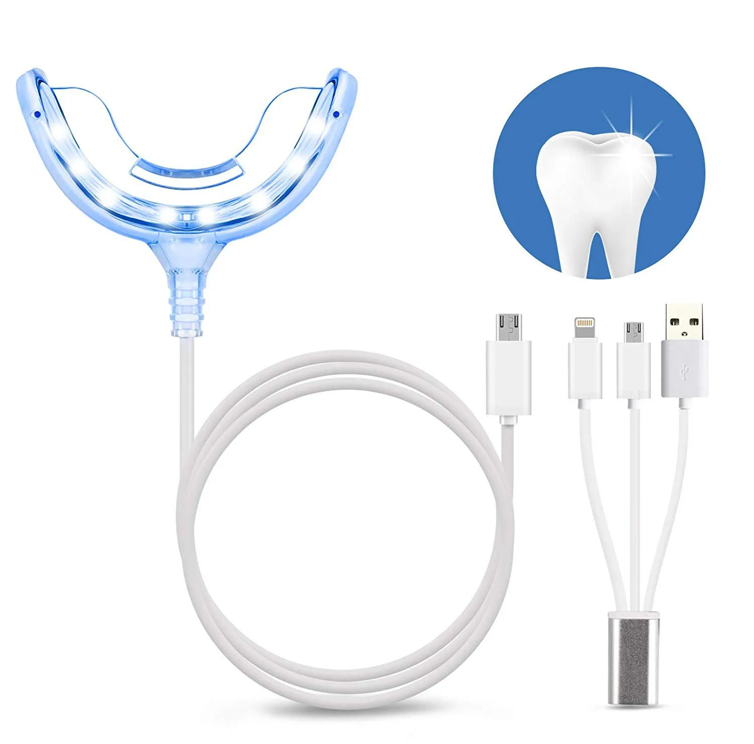 Portable Teeth Whitening Lamp with Enhanced Cold Light Gel Removes Yellow Stains from Teeth a Miracle of Oral Whitening Care