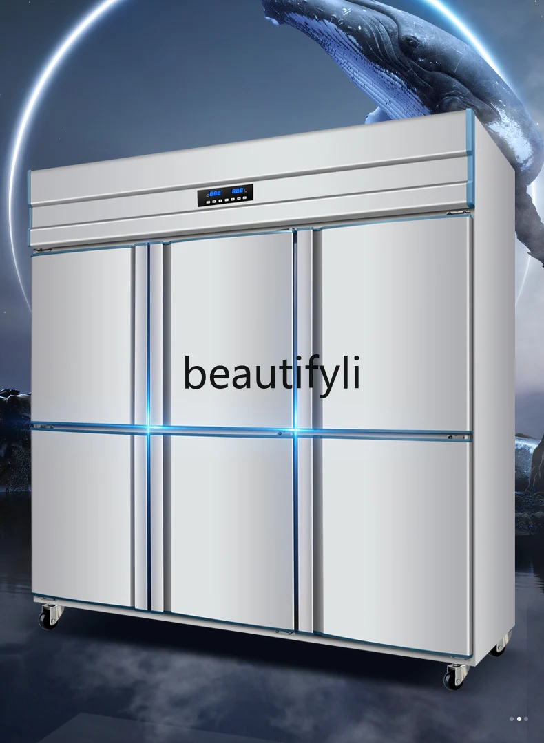 

Six-door refrigerator Commercial restaurant Six-door freezer Vertical kitchen, large-capacity freezer