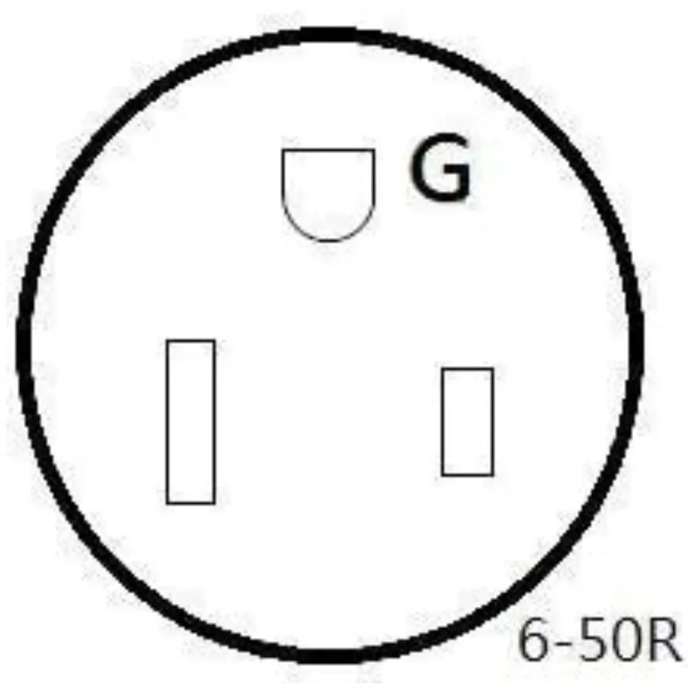 Welder Extension Cord NEMA 6-50 Extension Cord, 6-50P to 6-50R STW 8AWG/3C for 40 Amp 250 Volt (50FT)