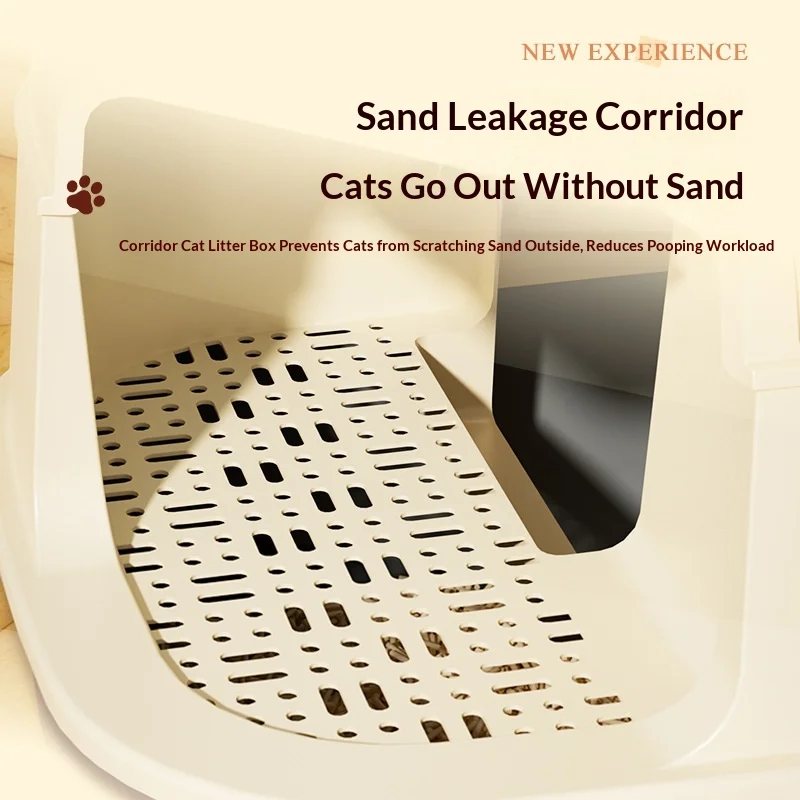 Caja de arena cerrada para gatos: control olores y anti-salpicaduras - imagen 4