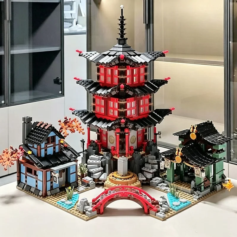 2026 New Temple Building Blocks 2028PCS Building Blocks Set Toy Gift Christmas Gift Boy Birthday Gift