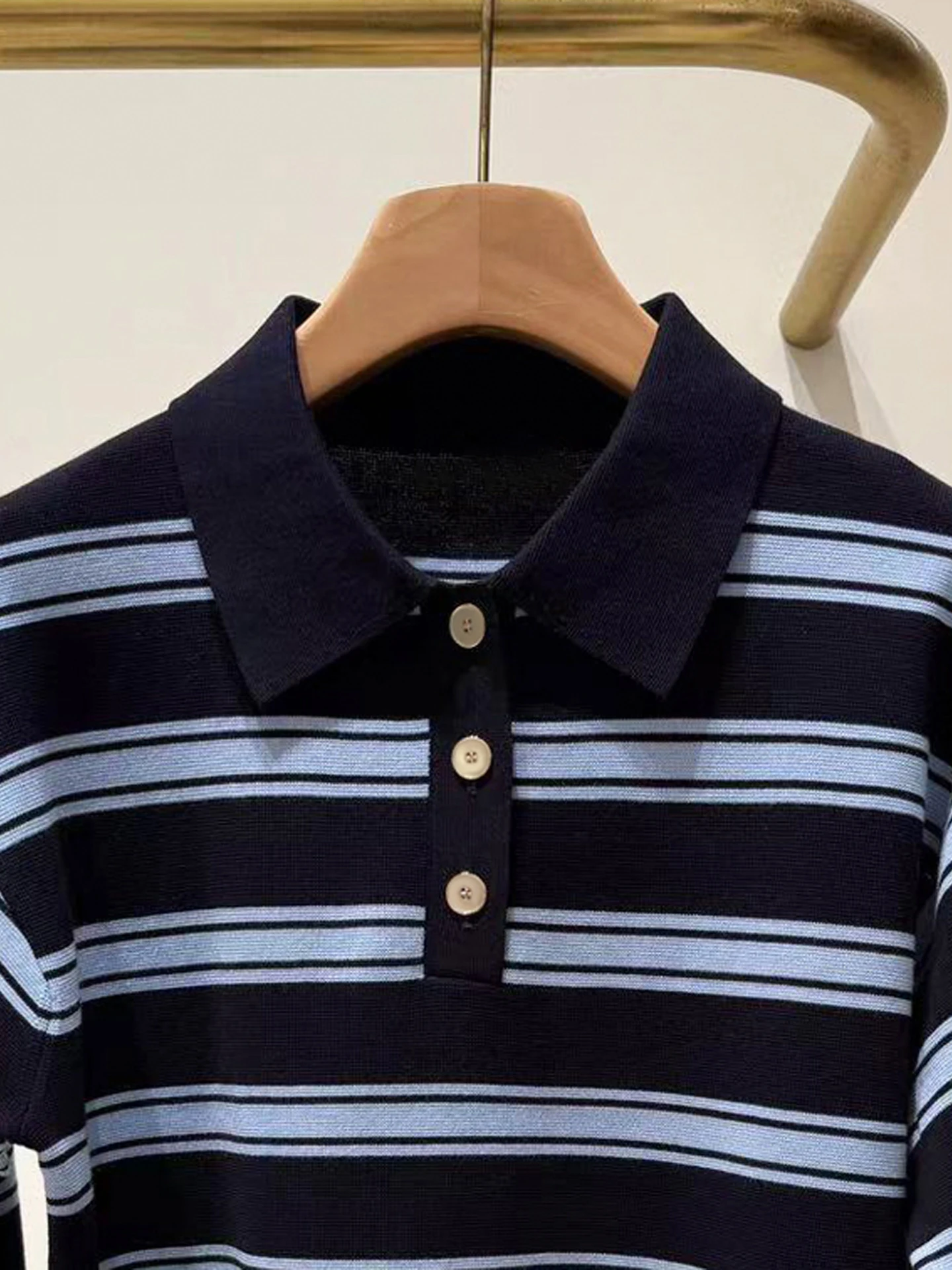 

S Home South Oil High End Women's Casual Ne Striped Knitwear Top Versatile Autumn New Arrival Premium Ladies Faion