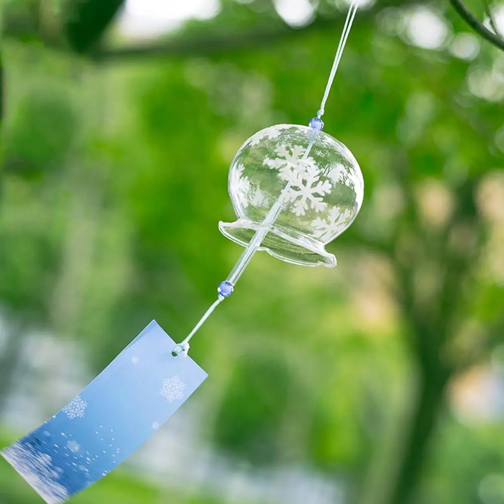 1Pc Japanse Stijl Wind Bell Japan Windgong Handgemaakte Glas Home Decora Spa Keuken Kantoor Decor Ambachten Patroon Arts Decora