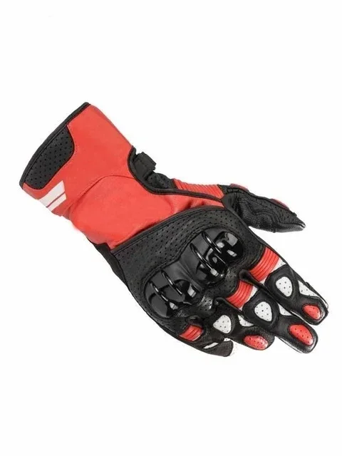 Motobike Motorcycle Alpines Leather Wearable Breathable Riding Long Knight Drop Protection Gloves