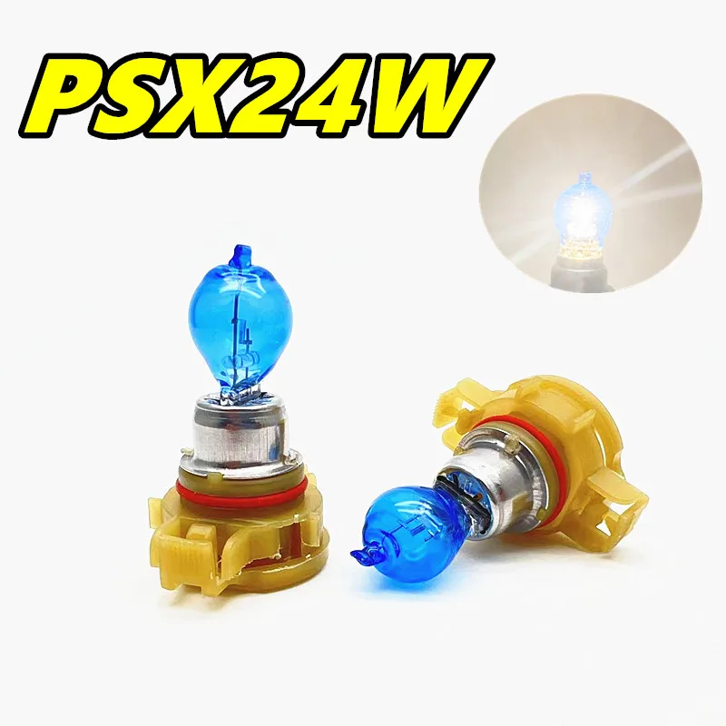 

2PCS PSX24W White Light Halogen Lamp Car Headlights Bulbs High Beam Fog Light 5500K Daytime Running Lights 12V 24W Auto Light