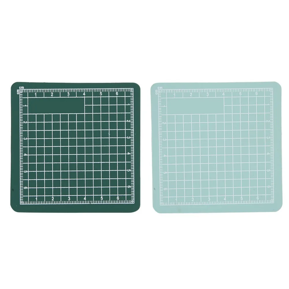 2pcs Anti Slip 8x8cm Cutting Mat Thin Flexible Mini Cutting Pad Square Double Sided Craft Cutting Mat Paper Trimming