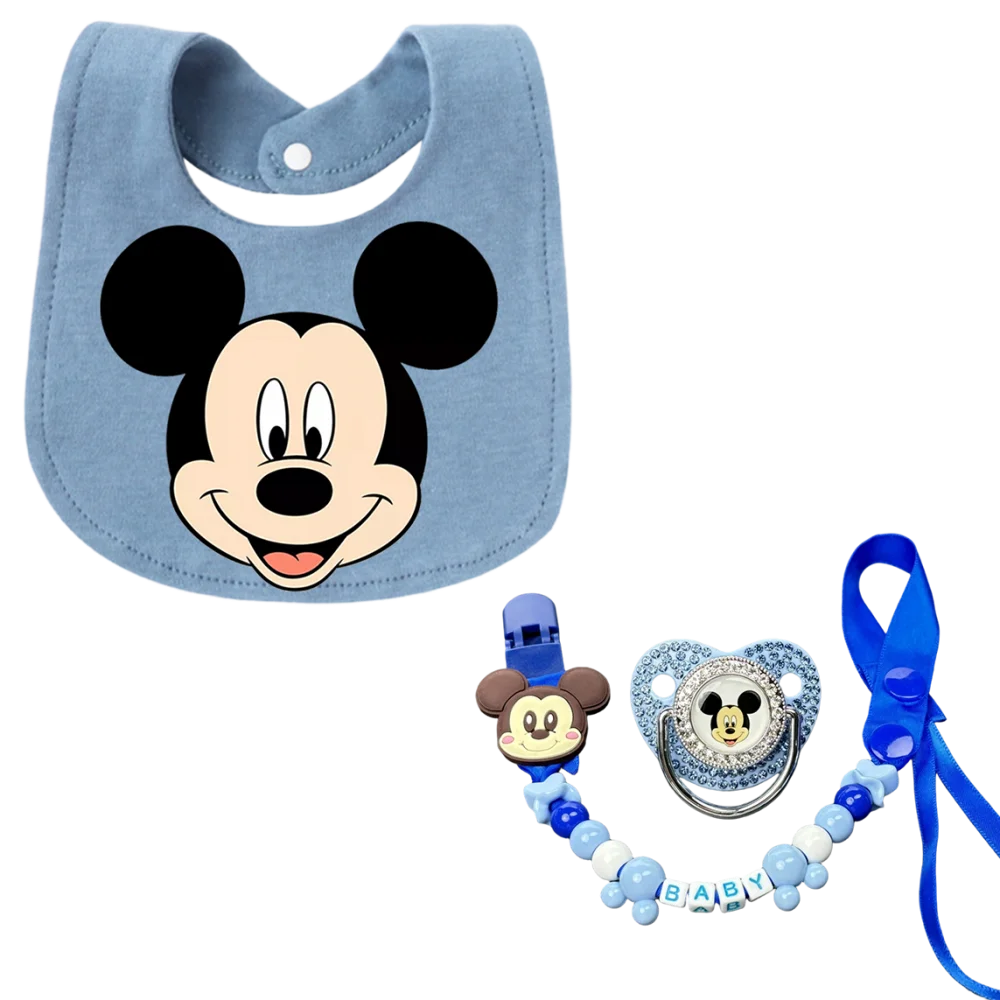 

Baby pacifier holder newborn fake pacifier soothing pacifier baby Kawaii bib baby accessories baby BPA-free braces gift set