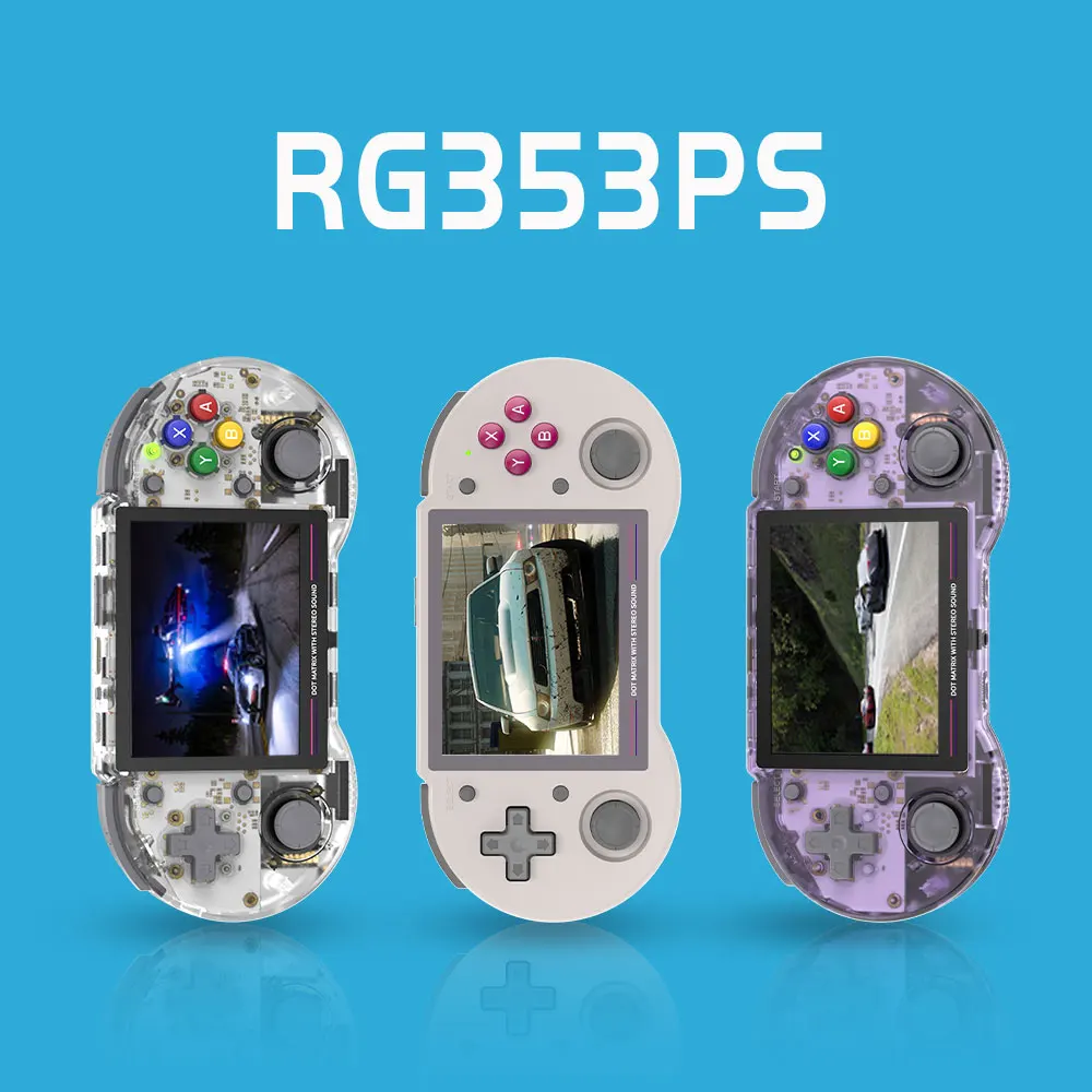 RG353PS Handheld Game Console 3.5Inch IPS Screen 64 Bit Linux System Retro Game Player HDMI-Compatible 2.4G/5G WiFi(B)