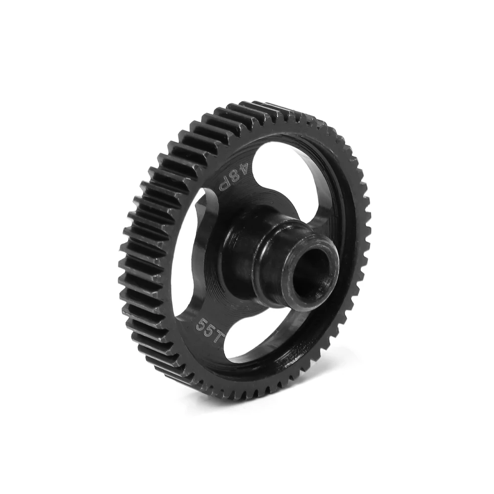 블랙 스틸 스퍼 기어 변속기 기어, TRAXXAS 1/10 4-Tec 2.0 3.0 RC 자동차 업그레이드 부품 액세서리, 48P, 48T, 55T, 62T, 70T