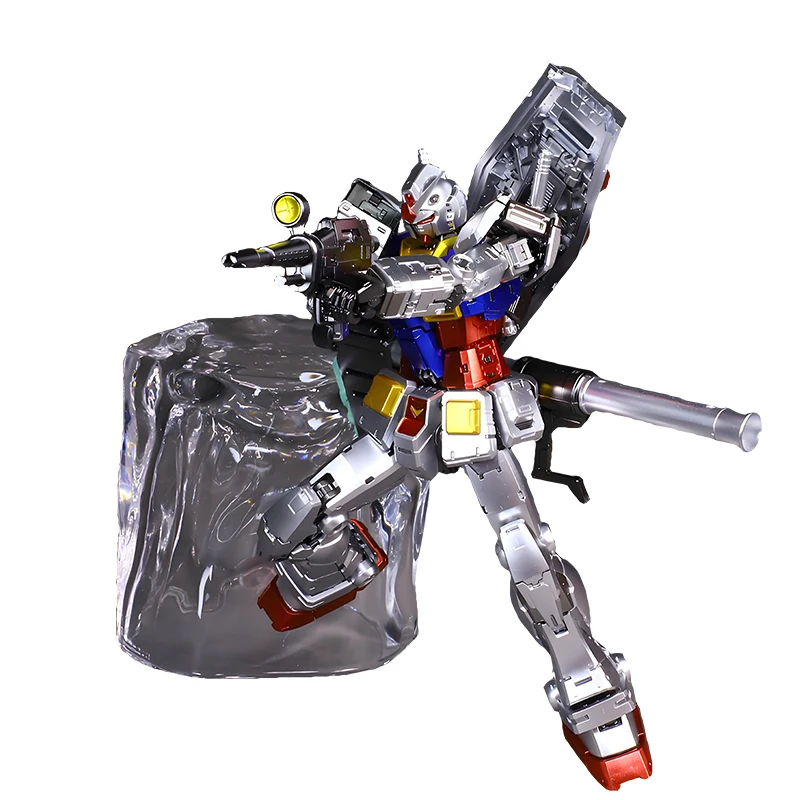 BANDAI ORIGINAL 1/144 RG RX-78-2 RGU ver2.0 (Metallic color)Assembled model Toys Boys Girls Kids Christmas GiftCollectible Model