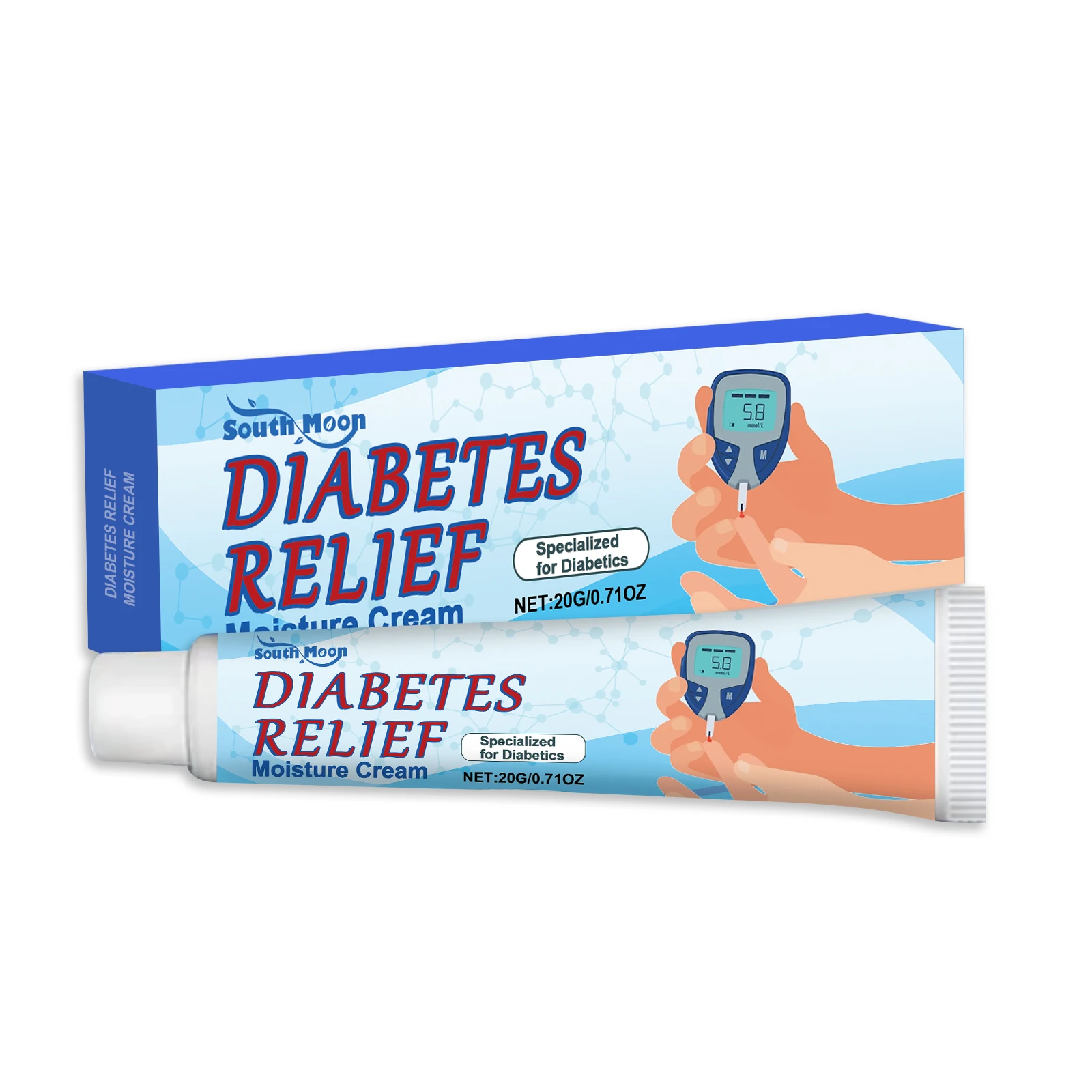 

Diabetes Relief Moisture Cream – Specialized Foot & Skin Care for Diabetics – Intensive Hydration & Protection – 20g/0.71oz