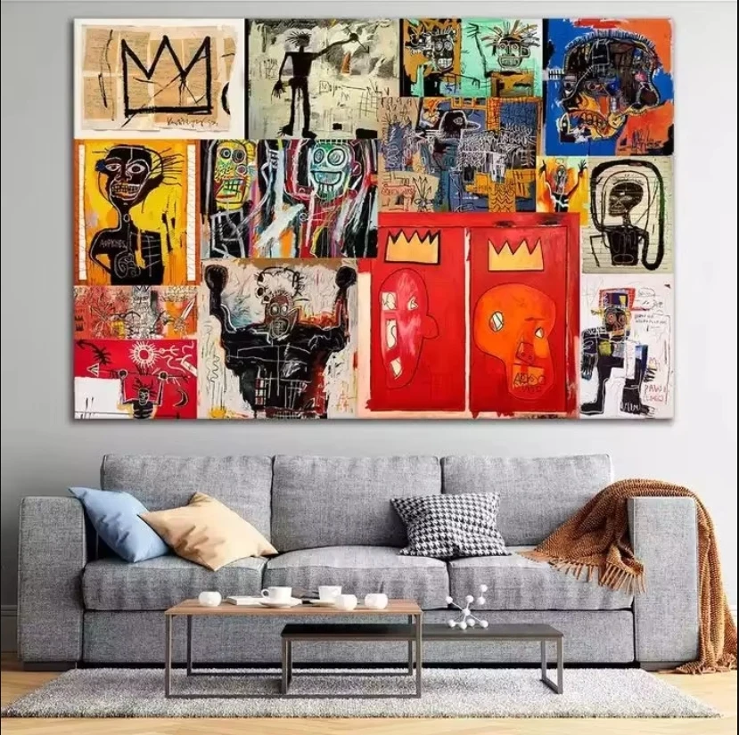 Amazing Street Art Abstract Graffiti Poster Print On Canvas Painting Best Of J.m. Wall Painting