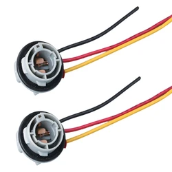 2Pcs 1157 Bulb Socket Car Turn Lamp Holder Adapter Base with 14.5cm Cable Drop Shipping