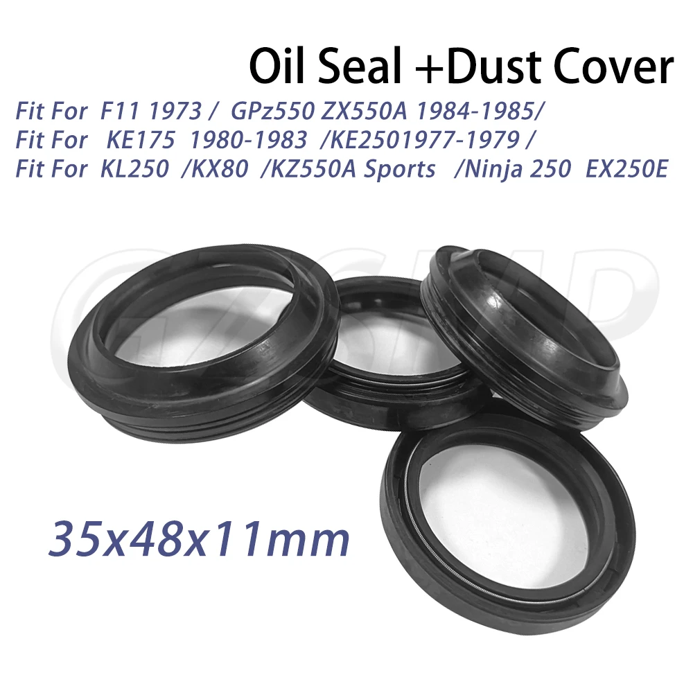 

Fit for Kawasaki KX80 1986-1994 Large Wheel Big Wheel Ninja 250 EX250E KZ900 Front Fork Oil Seal 35x48x11 Dust Cover
