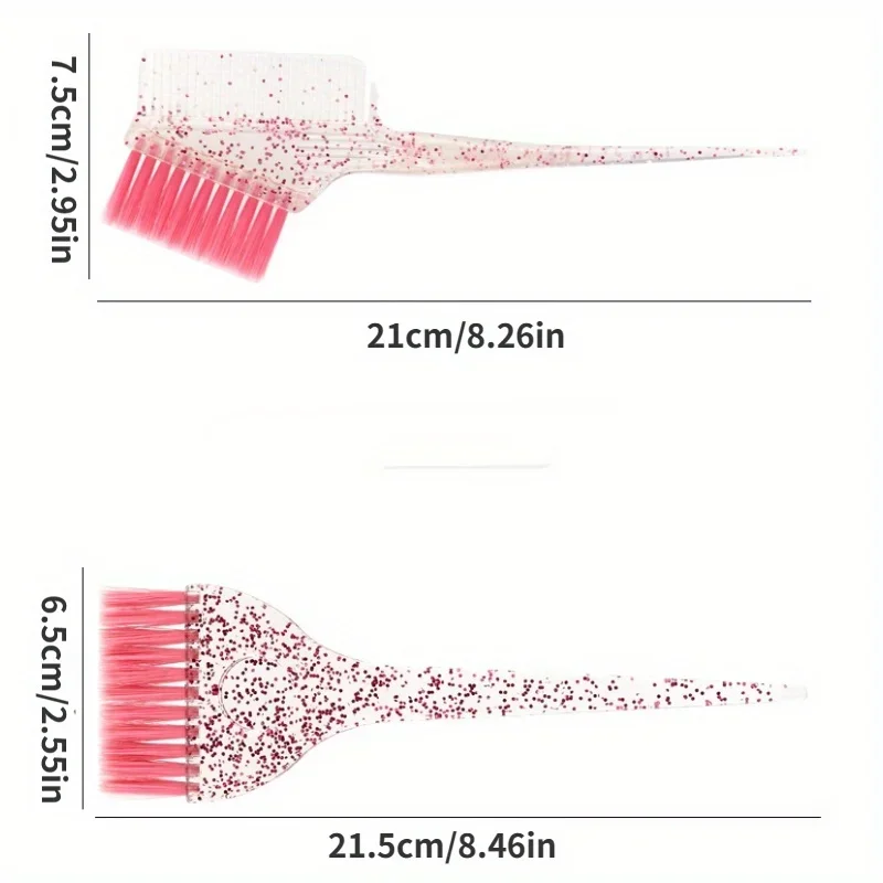 4pcs Hair Styling And Highlight Dyeing Set Sparkling Hair Dyeing Comb Oil Dyeing Brush Single Sided Soft Hair Pearl Dyeing Brush