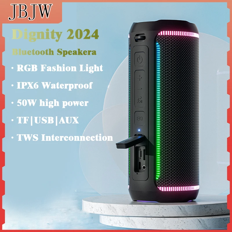 

XDOBO Dignity 2024 Wireless Subwoofer Streamlined RGB Color Light 50W TWS 3D Stereo 6600mAh Endurance Outdoor Bluetooth Speaker