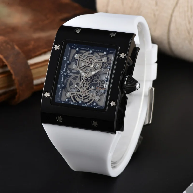 Orologio meccanico a bilanciere imitazione da uomo cavo del commercio estero Orologio semplice ed elegante e versatile Orologio al quarzo casual da uomo