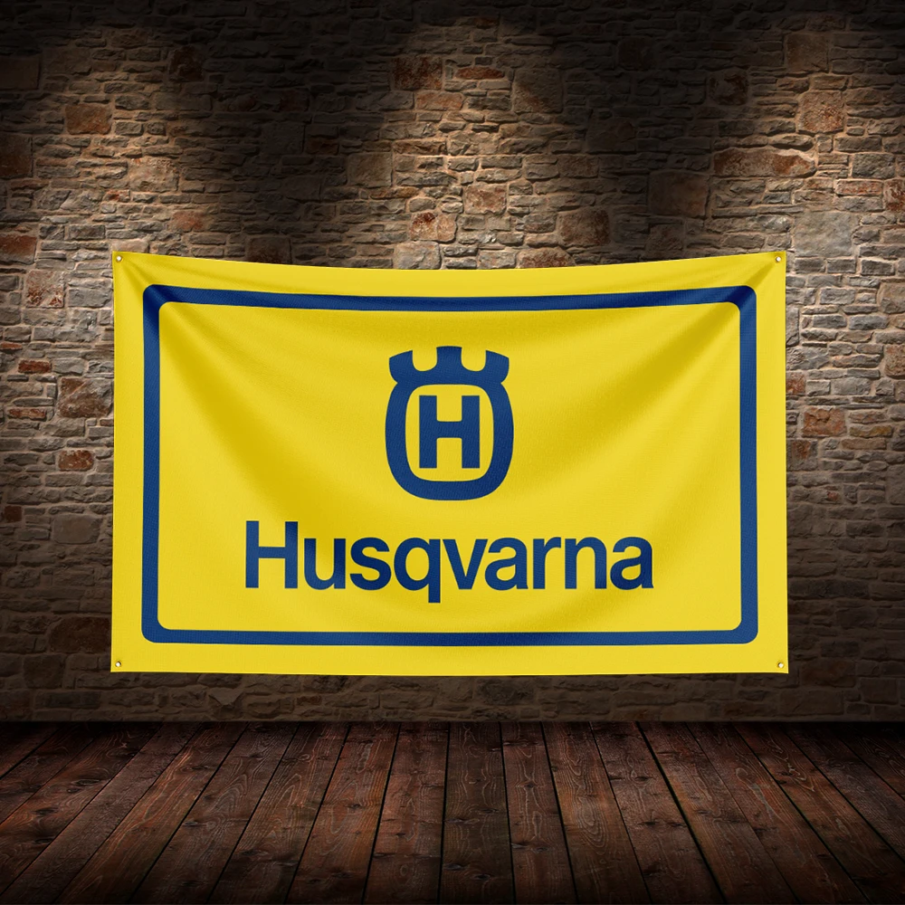 3x5 Ft H-Husqvarnas  Flag Polyester Printed Car Flags for Room Garage Decor