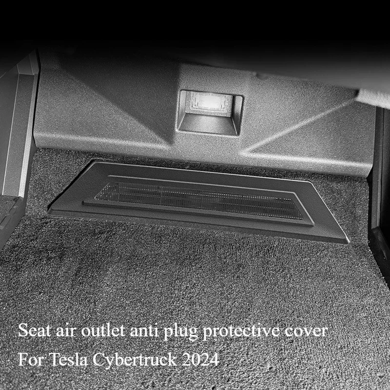 For Tesla Cybertruck 2024 Under Seat Air Outlet Protective Cover ABS Seat Air Outlet Grille Net Anti-clogging Car Accessories