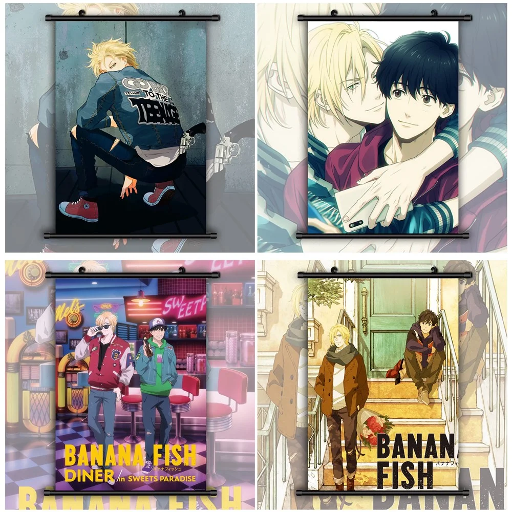 Banana Fish Ash Lynx Manga Wall Poster Home Decor Wall Art Anime Wall Art Canvas Painting Print Pictures Living Kids Room Decor