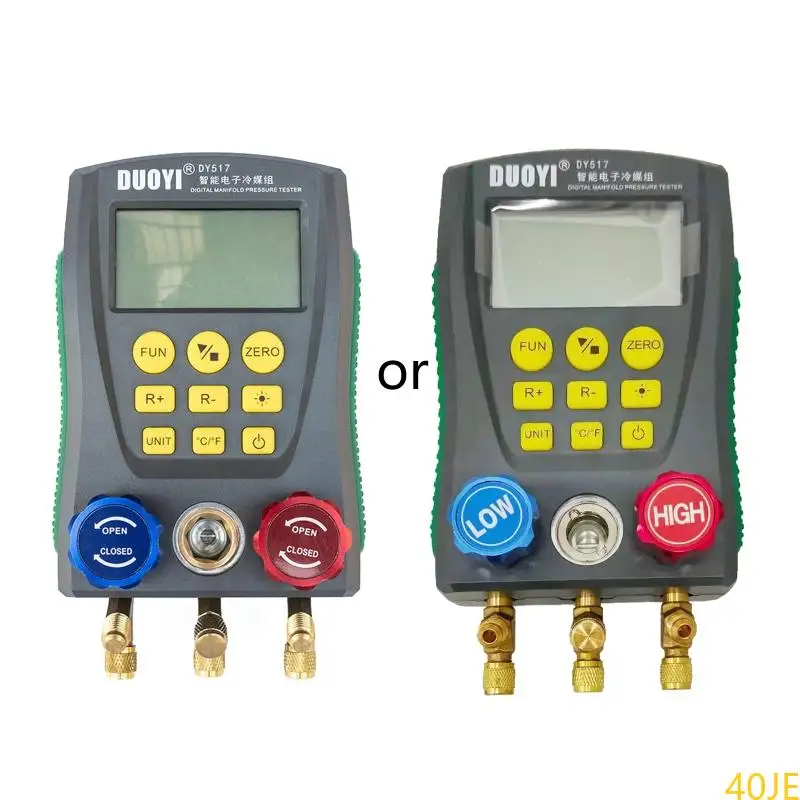 

40JE Refrigeration Digital Manifold HVAC System Gauge High-precision Vacuum Pressure Temperature Leakage Tester Dignostic