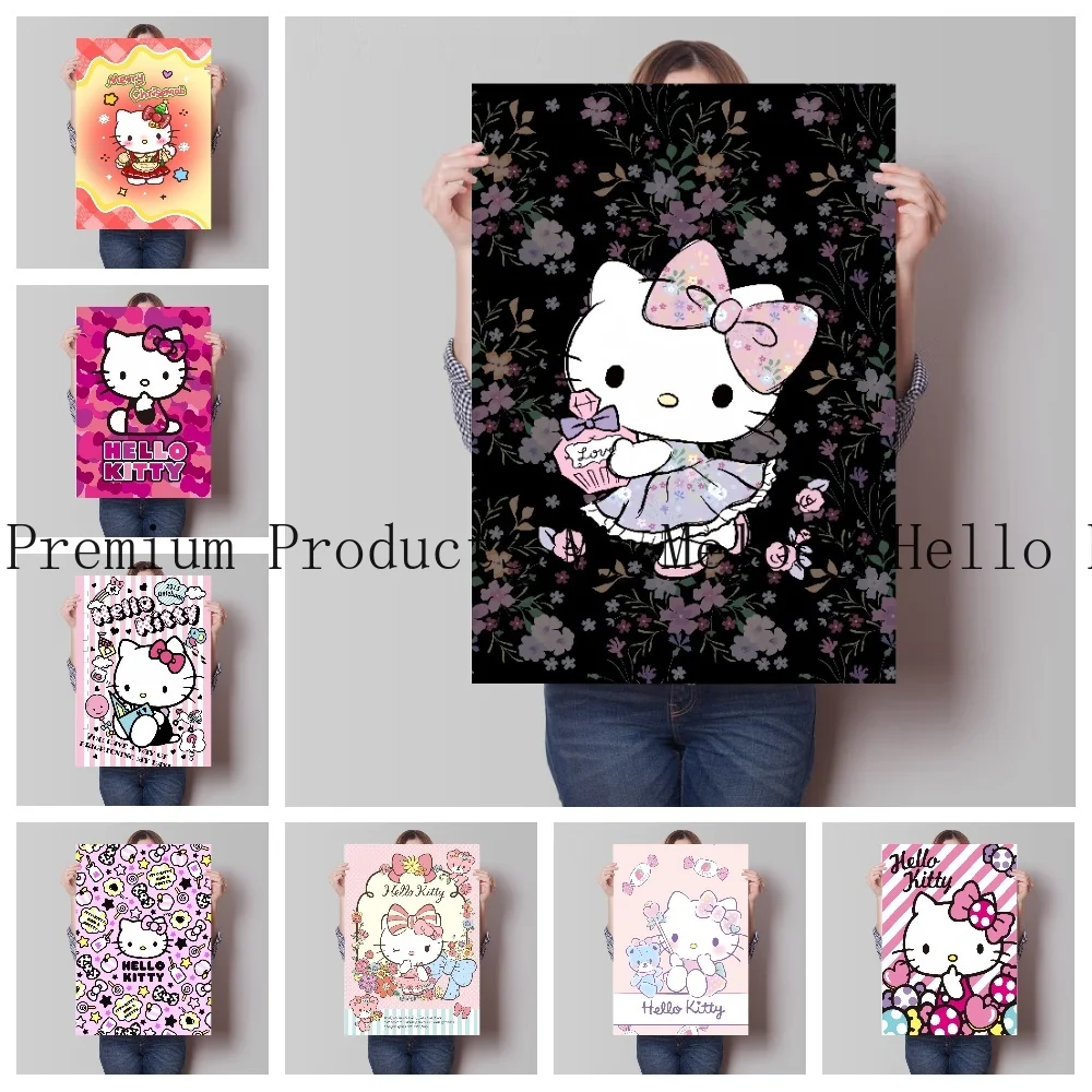 

Anime Peripheral Sanrio Poster My Melody HelloKittys Canvas Painting Print Children's Room Decoration Christmas Gift Picture