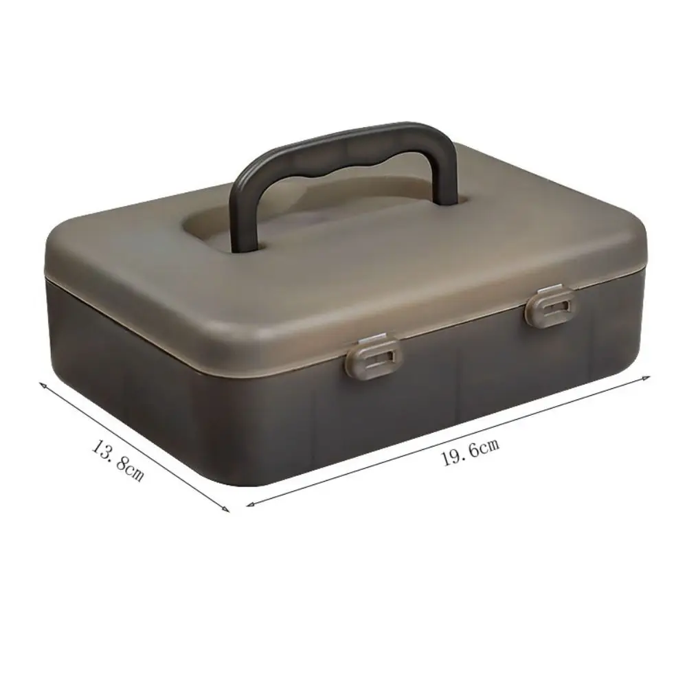 Semplice con manico per astuccio per schizzi con fibbia Astuccio per cancelleria impermeabile Scatola portaoggetti da tavolo in plastica antipolvere
