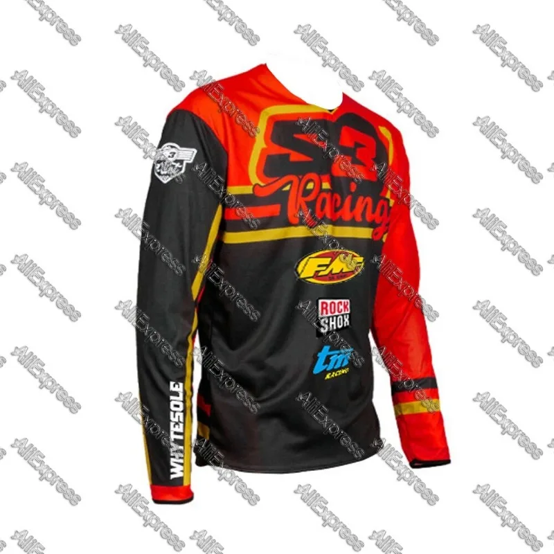 Camiseta de Moto Enduro para descenso para hombre, sudadera Unisex todoterreno DH para Motocross MX, camiseta de carreras BMX, ropa deportiva para exteriores