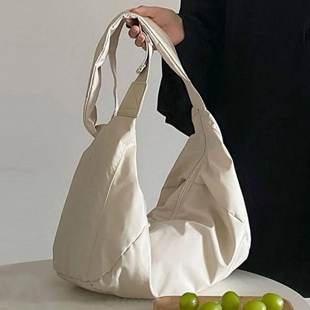 

Модные двусторонние сумки на плечо на молнии, большая вместительная сумка через плечо в форме клецок, черно-белая простая сумка-тоут для женщин и девочек