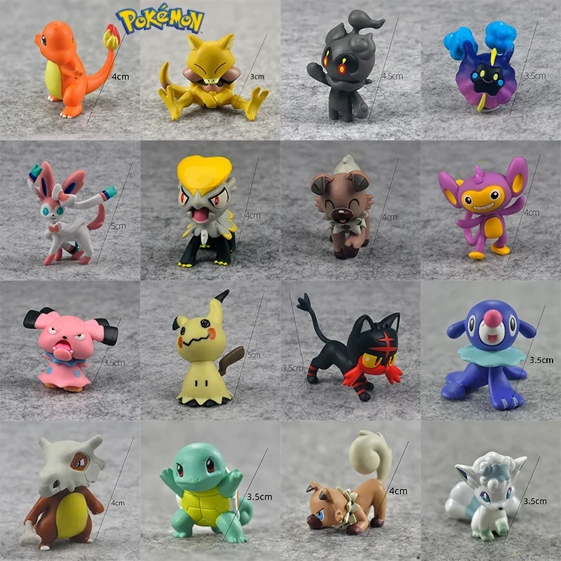 41pcs 4-6cm Pokemon Figures Toy Bulk Anime Mini Doll Pikachu Figurine Small Pocket Monster Tabletop Decoration Birthday Gift Toy