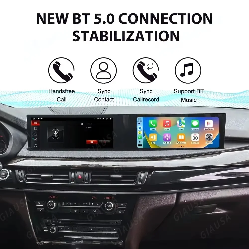 

Y Двойной экран Carplay Android 13 для BMW X5 X6 E70 E71 NBT CIC CCC 2011 2012-2017, автомобильный мультимедийный плеер, головное устройство с GPS-навигацией