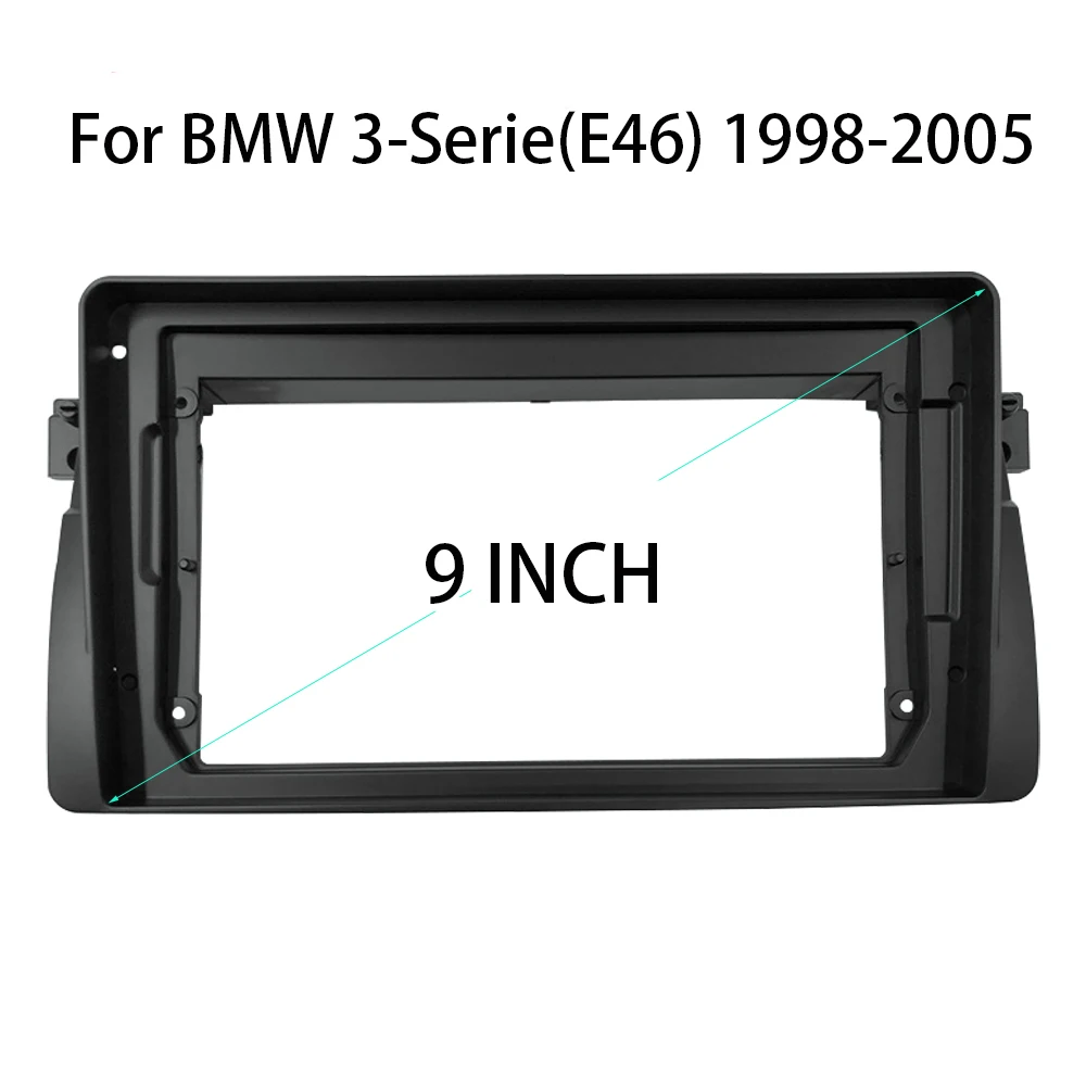 

9-дюймовый комплект автомобильной рамы для BMW 3-Serie (E46) 1998-2005 Android-плеера, лицевая крышка адаптера, стерео панель, комплект отделки крепления на приборную панель