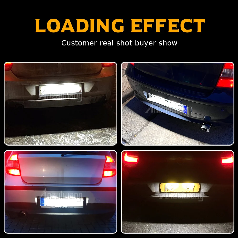 63262755711 LED Number License Plate Light Lamps For BMW E81 E87 E63 E64 F20 F21 F06 F12 F13 E89 E85 Z4 I3 X2 X4