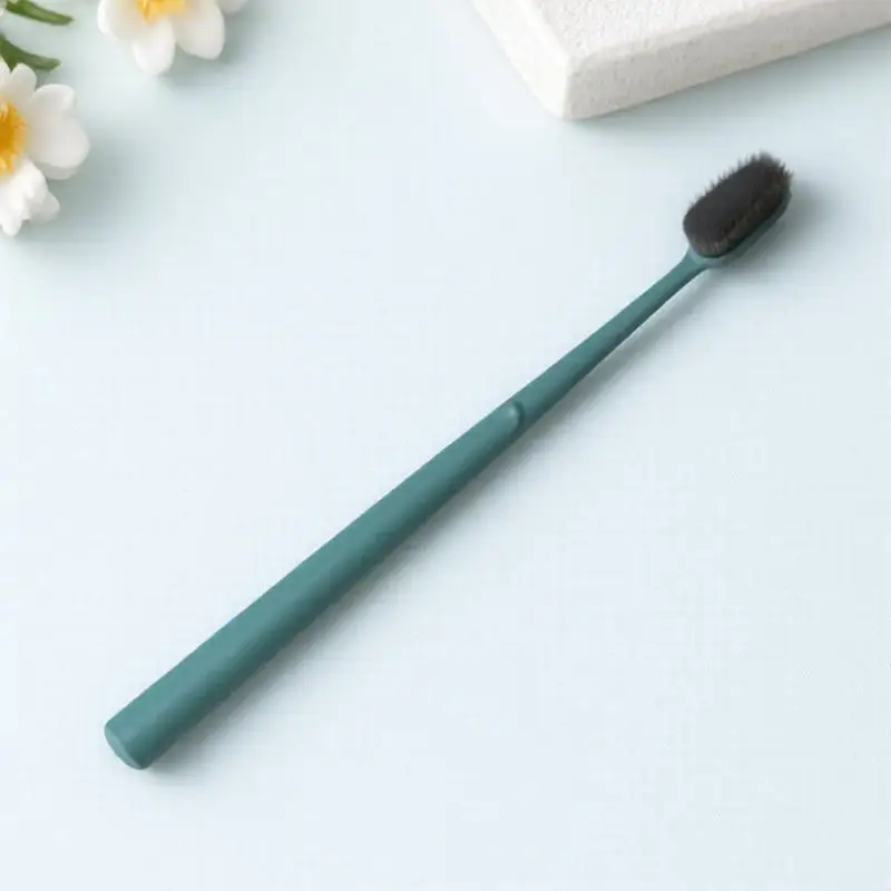 10Pcs Adult Toothbrushes Soft Bristle Nylon Silk Material Single Tube Easy Carry Ergonomic Design Oral Care Daily Use