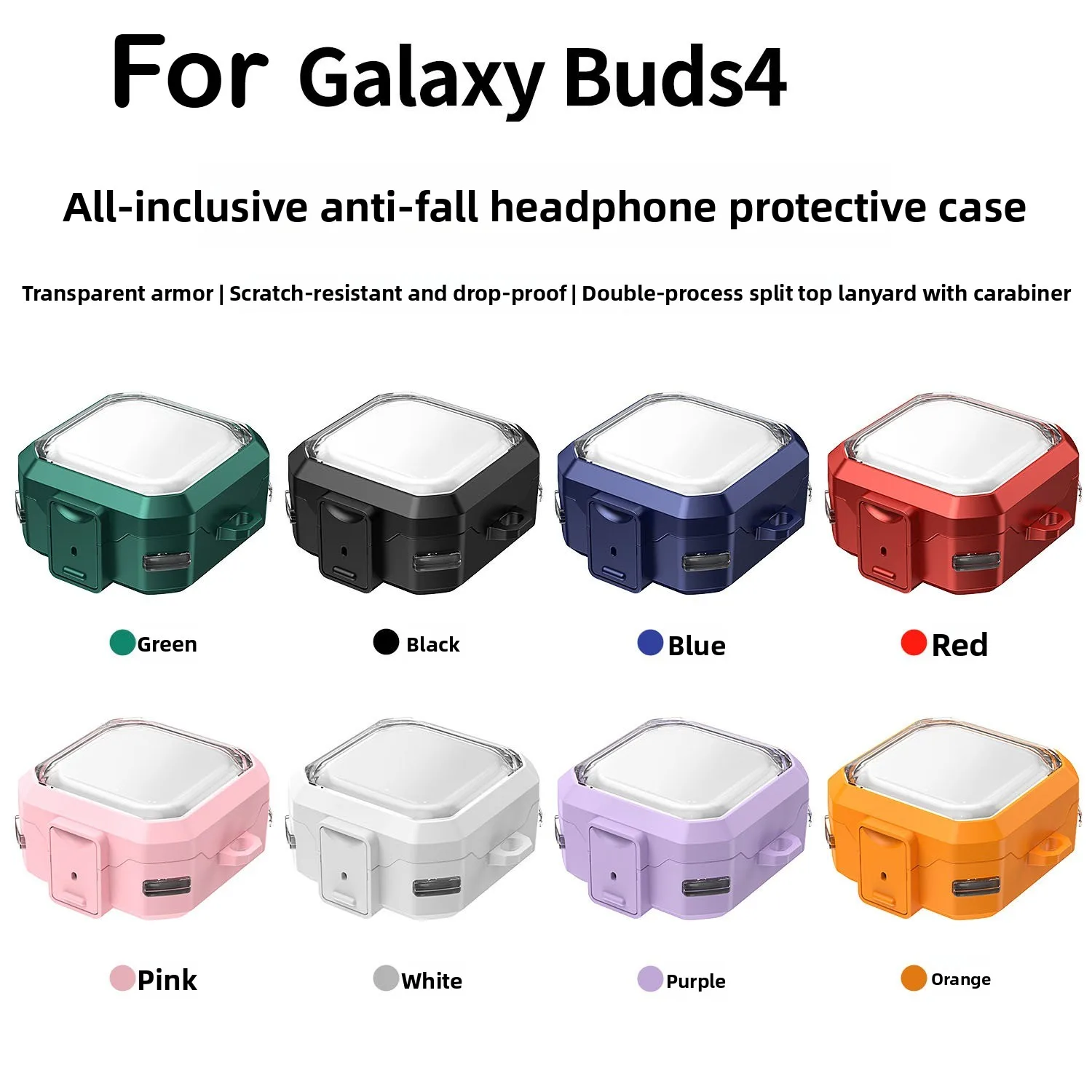 

Hard Armor for Samsung Buzz Buds 4/4Pro Case Lock Buckle Design Anti Fall Protective Cover for Buzz Buds 4Pro/4 Funda