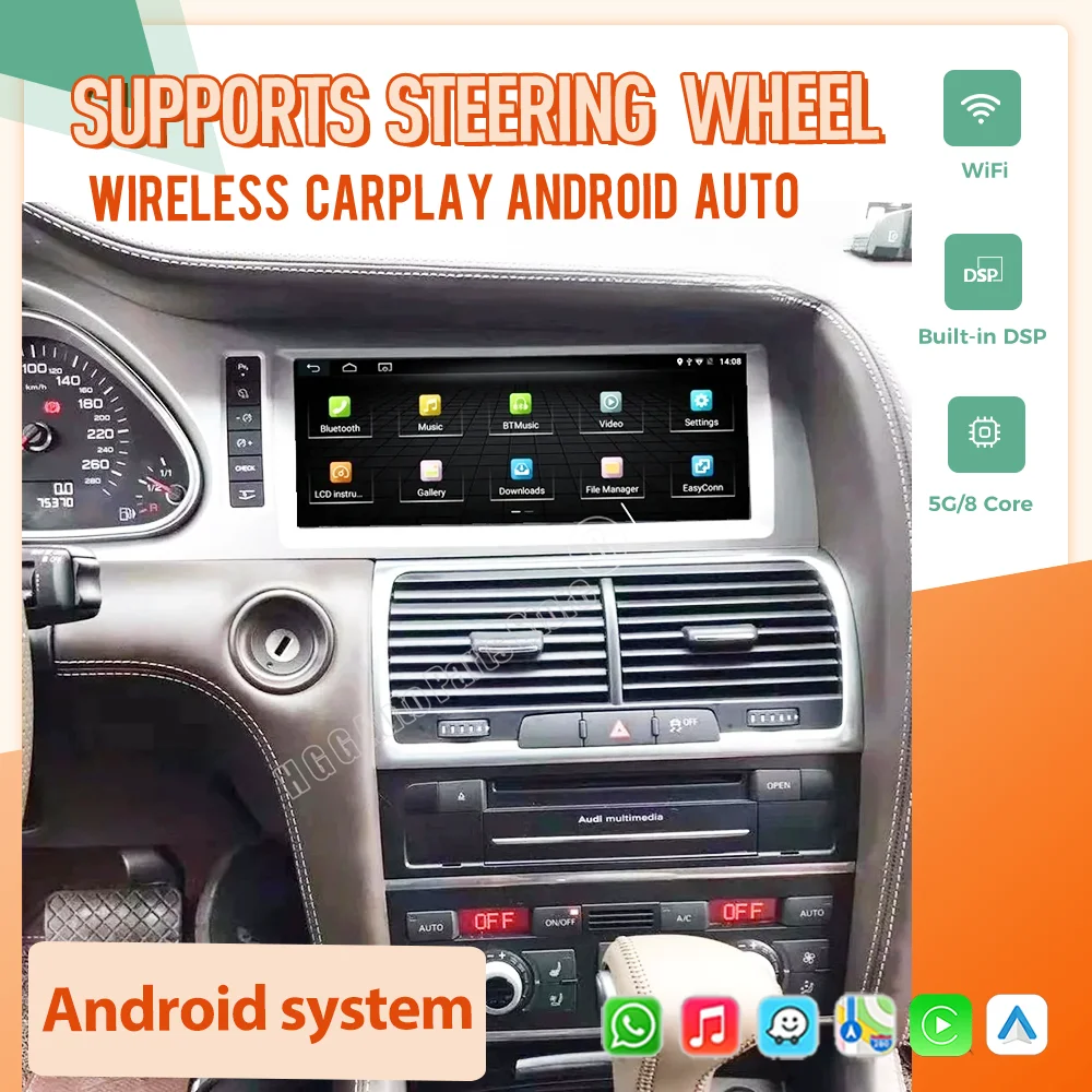 Android 13 Car Radio For Audi A6 Q7 4L 2005~2015 MMI 2G 3G GPS Navigation Multimedia stereo Autoradio carplay Google Head unit
