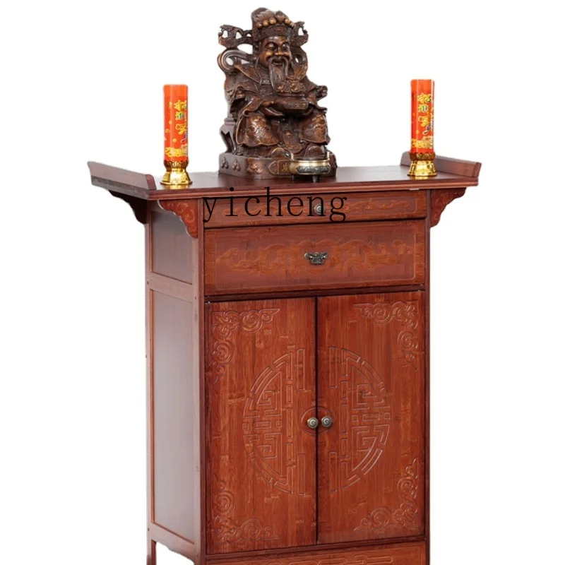 Zk New Chinese Hallway Incense Burner Table Altar Fokan Cabinet Light Luxury a Long Narrow Table Buddha Shrine Altar