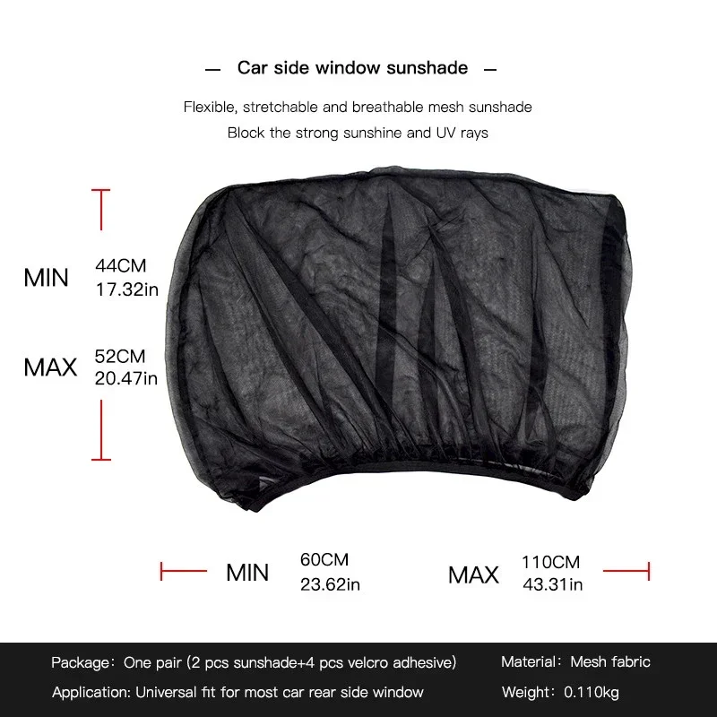 NEW 2pcs Car Sun Shade Styling Accessories  Auto UV Protect Curtain Side Window Sunshade Mesh Sun Visor Protection Window Films