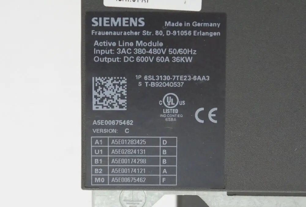 6SL3130-7TE23-6AA3 Módulo de línea activa 6SL31307TE236AA3