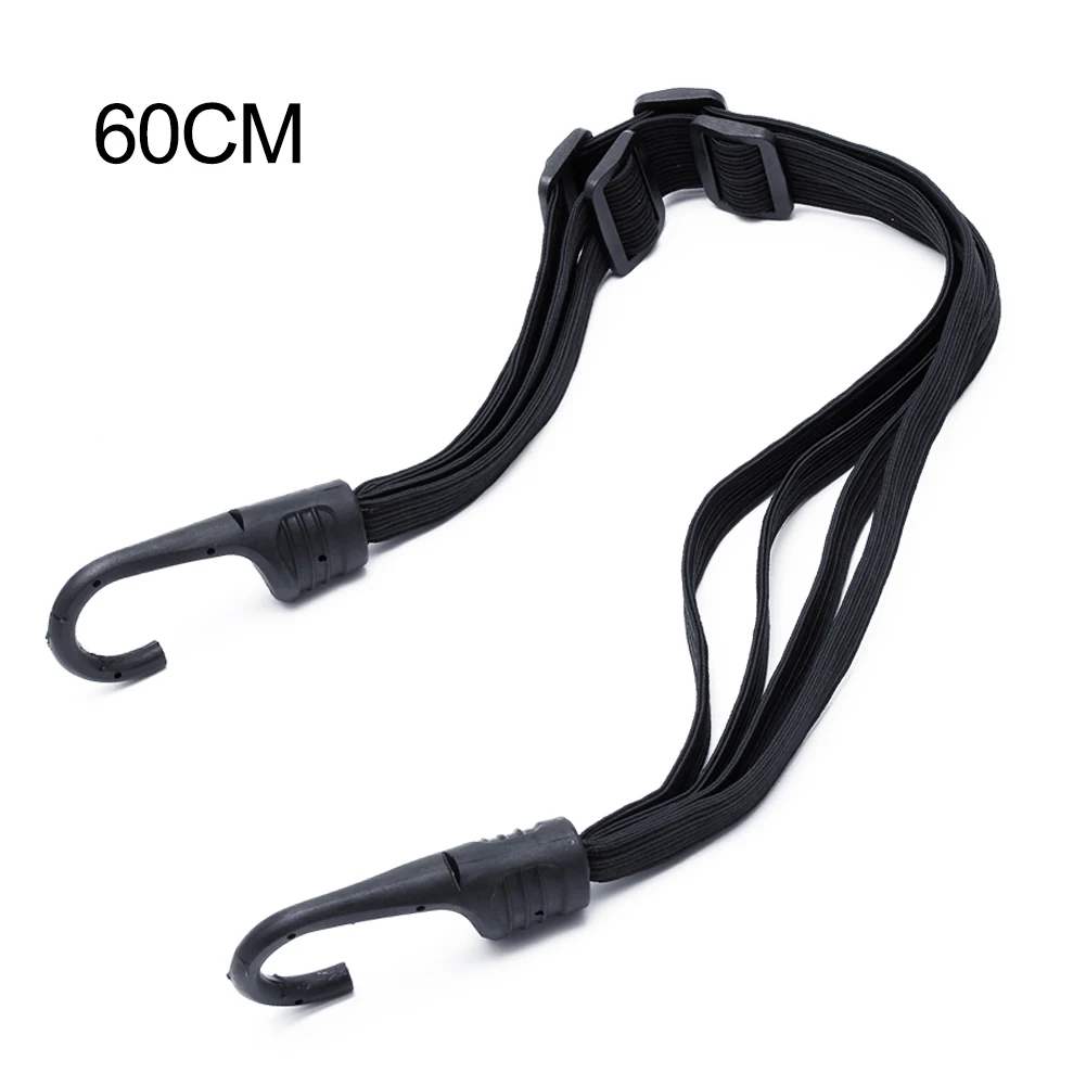 Motorbike Luggage Elastic Rope with Dual Steel Wire Hooks and High-Grip Buckle for Enhanced Stability on Vibrating Surfaces