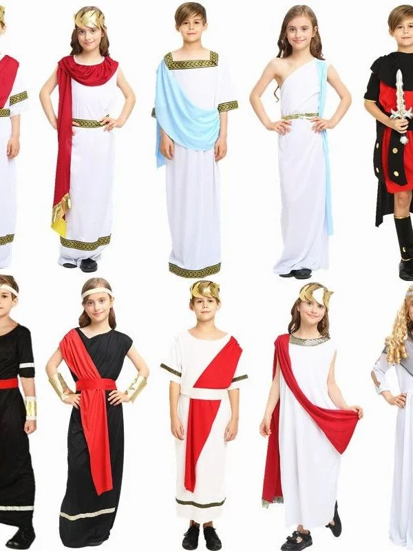 

Children's Day Performance Costume Ancient Greek Zeus Children Ancient Roman Princess Prince Costume Greek Clothings