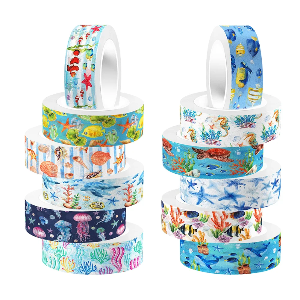 Washi Tape Supplies Scrapbook Stickers Ocean Paper Planner Decorative Packing Decorating Material Animal