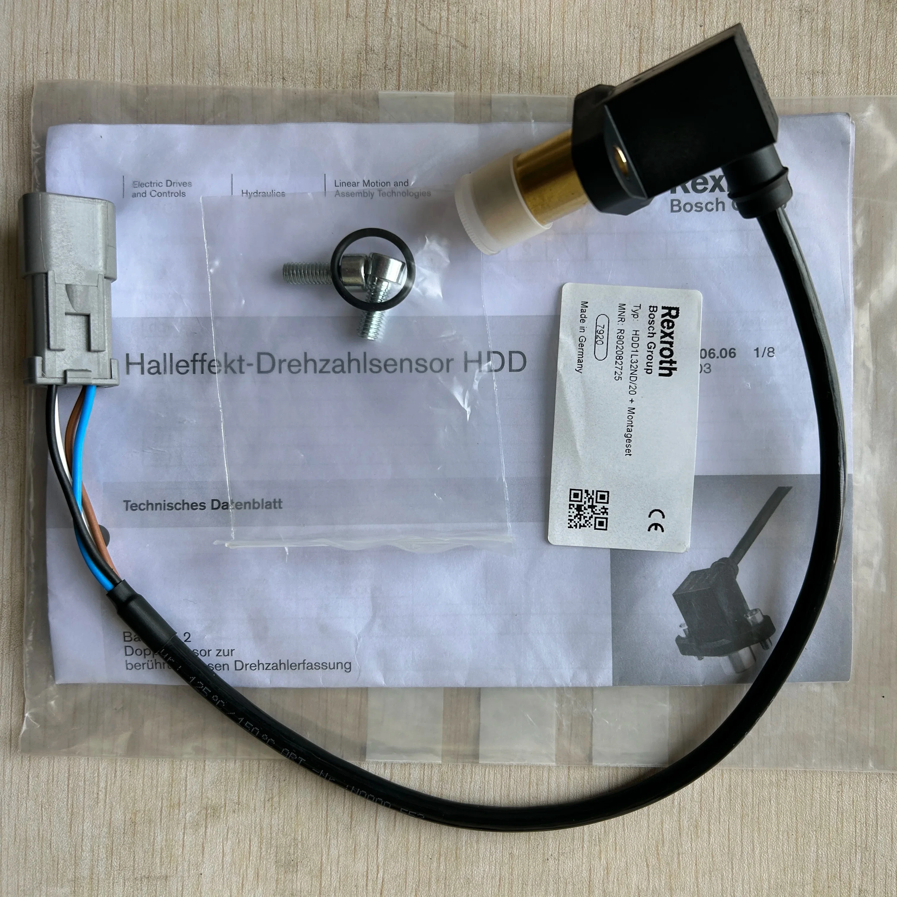 

High Quality REXTOTH Rexroth Speed Sensor R902082725 R902602509 HDD1L32ND/20 Montageset