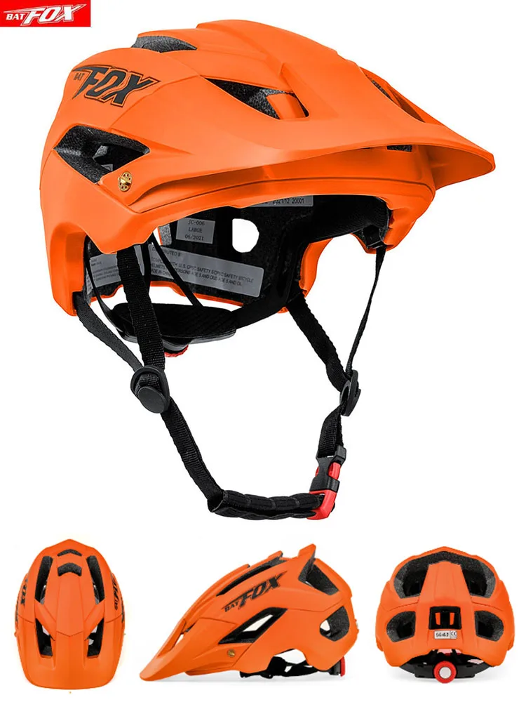 AliExpress BATFOX NEW Bicycle Helmet Trail XC MTB All-terrain Bike Helmet OFF-ROAD Headlight/Camera Bracket Casco Ciclismo Cycling Helmet