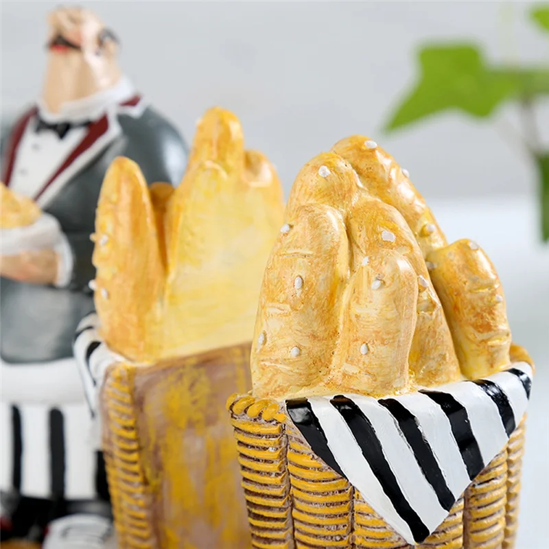 Стабильная фигурка шеф-повара, держатель для салфеток, милый итальянский шеф-повар, кухонный бар, декоративный держатель для бумажных полотенец