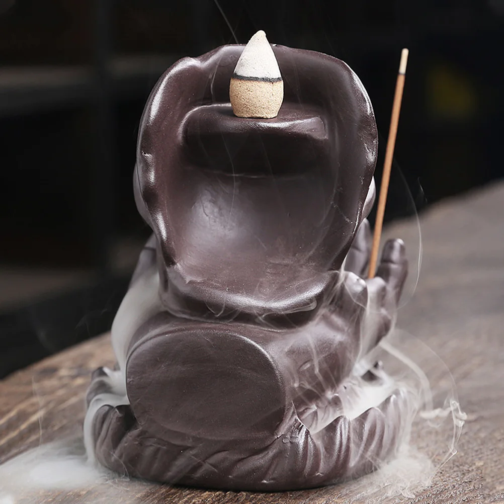 

Skull Incense Burner Purple Sand Censer Home Decor Meditation Aid Stress Relief Yoga Reflux Furnace Aromatherapy